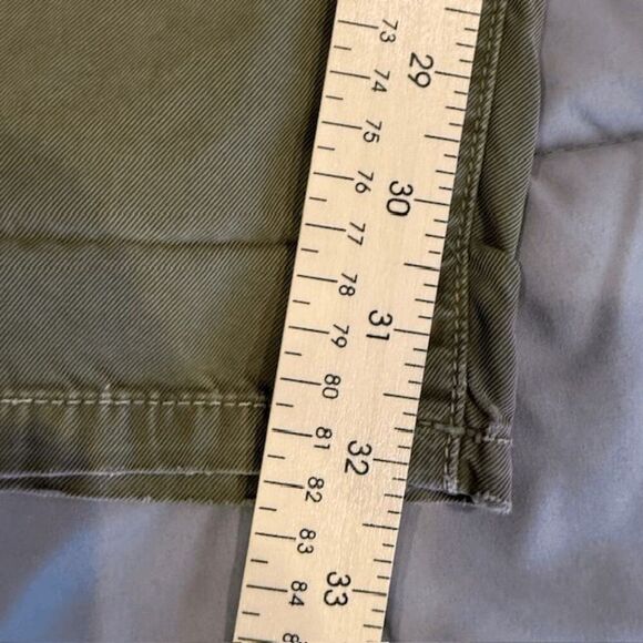 J Brand Women's Olive Green Button Fly Chino Pants Army Green Pockets Size 29 - Picture 12 of 15